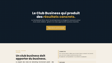 Création du site web du Club Business Maroc
