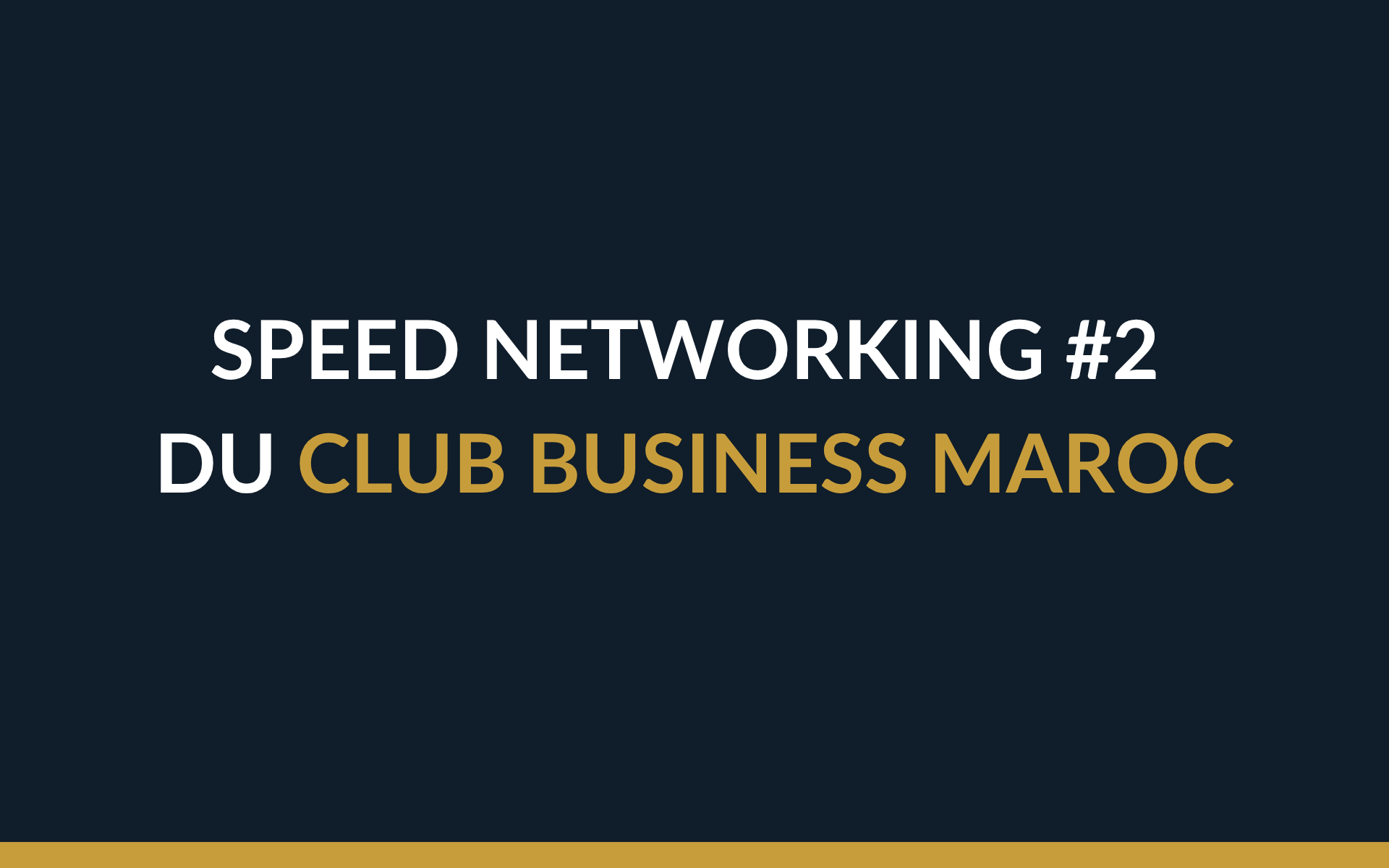 Speed Networking CBM 2